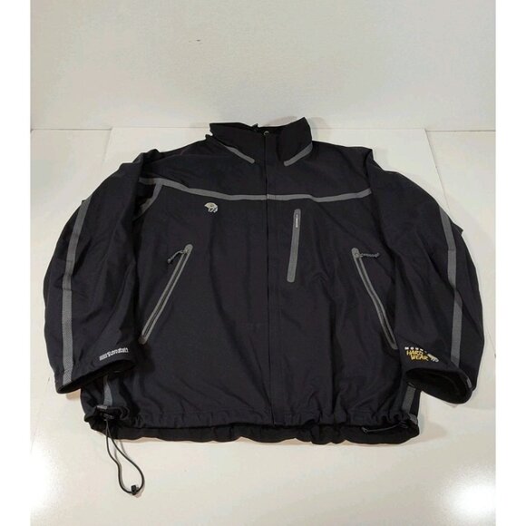 Mountain Hardware Men’s XXL Wind Breaker Conduit Soft Shell Black Full Zip - Picture 1 of 10